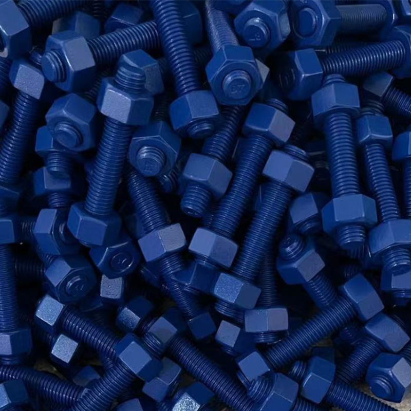 Teflon Blue Stud Bolts Marine Anti-Corrosion Espesyal na Paggamit