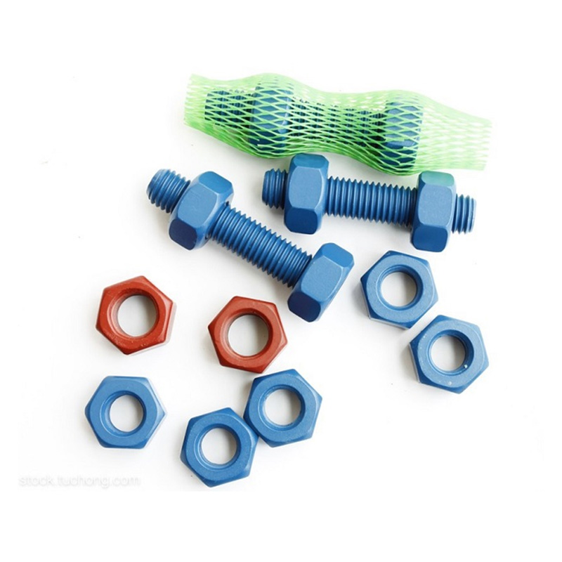 Teflon Blue Stud Bolts Marine Anti-Corrosion Espesyal na Paggamit