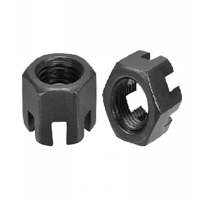 M16×1.5 Grade 4.8 Carbon Steel Black Oxide Slotted Castle Nut DIN 935 M16×1.5 Grade 4.8 Carbon Steel Black Oxide Slotted Castle Nut DIN 935